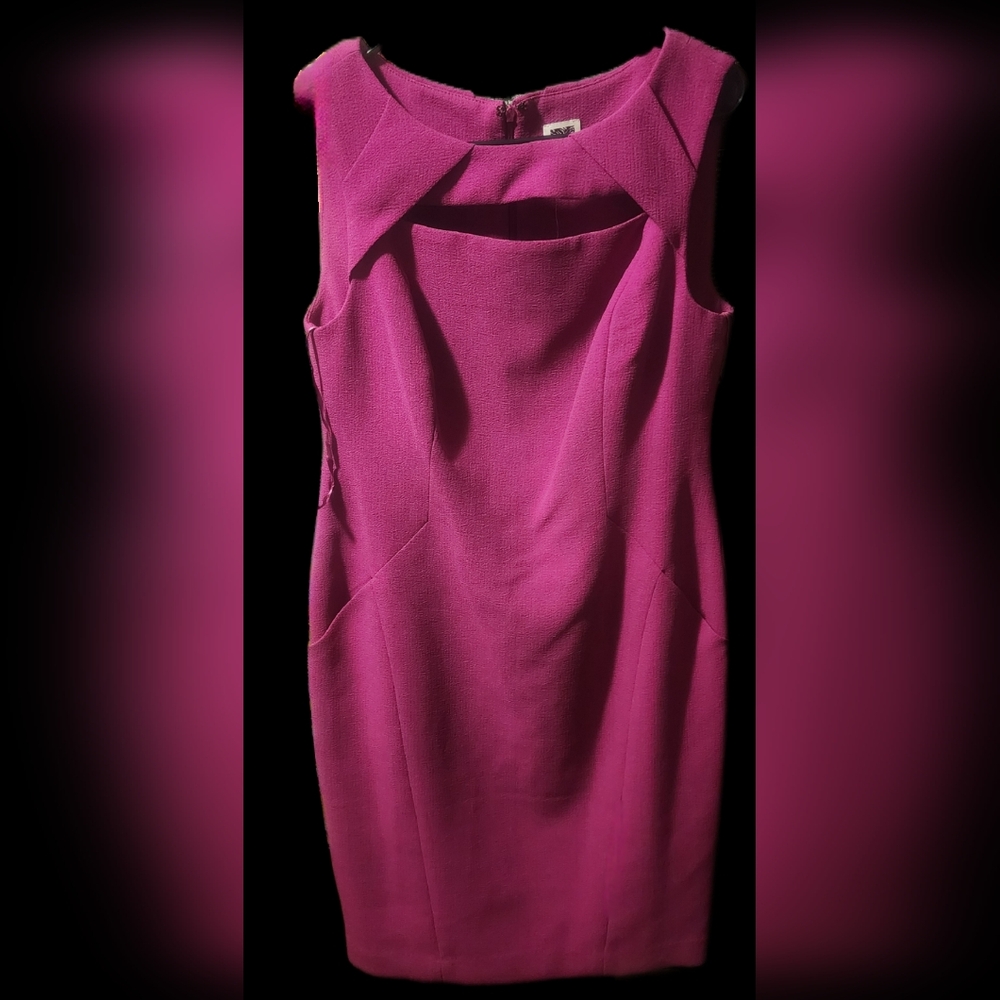 Anne Klein Fuchsia Sleeveless Mini Dress